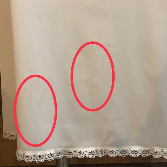 Vintage White Lacy Nylon Full Slip Dress Sz Small - Picture 10 of 13